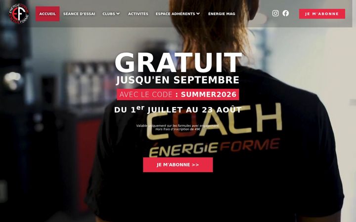Captura de ecrã de energieforme.net