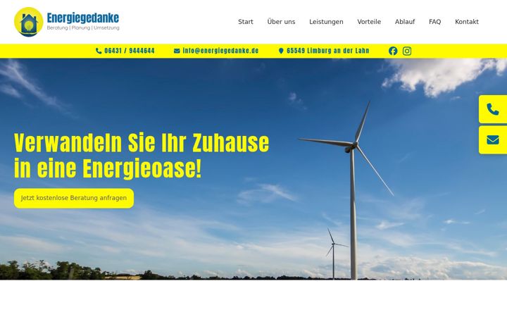 Skjermbilde av energiegedanke.de