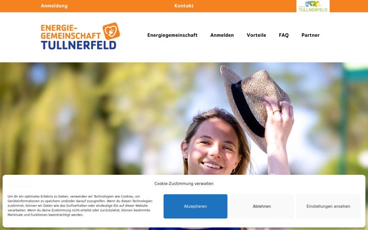 Screenshot von energiegemeinschaft-tullnerfeld.at