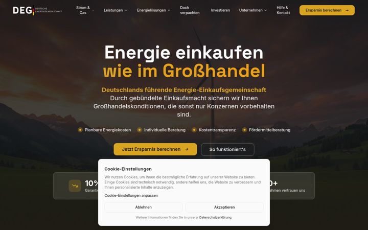 Screenshot of energiegemeinschaft.de