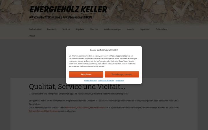 Screenshot di energieholz-keller.de