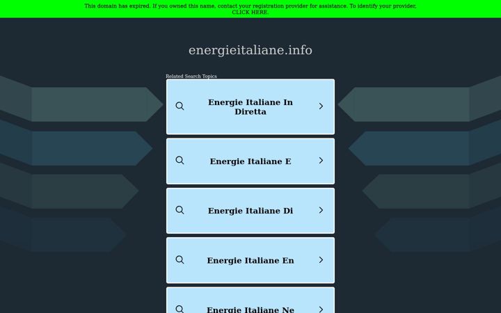 Kuvakaappaus sivustosta energieitaliane.info