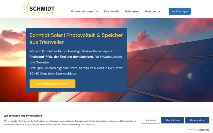 Screenshot stránky energiekonzepte-schmidt.de