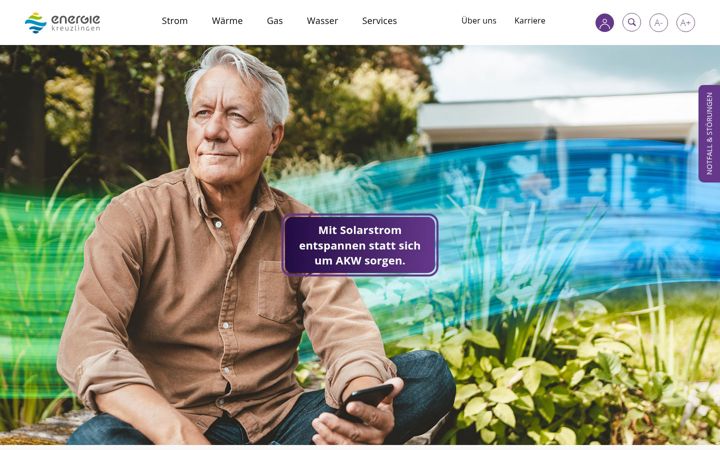 Screenshot von energiekreuzlingen.ch