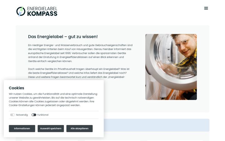 Screenshot of energielabel-kompass.de