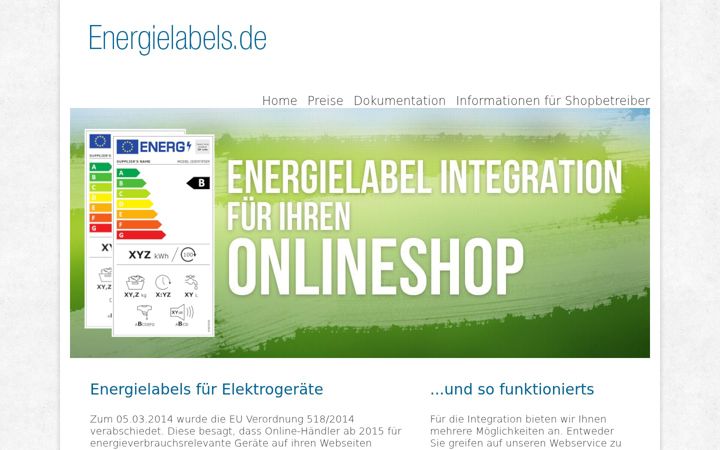 Screenshot of energielabels.de