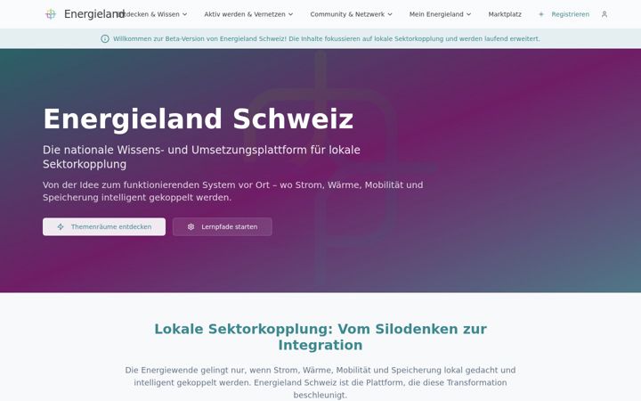 Екранна снимка на energieland-schweiz.ch