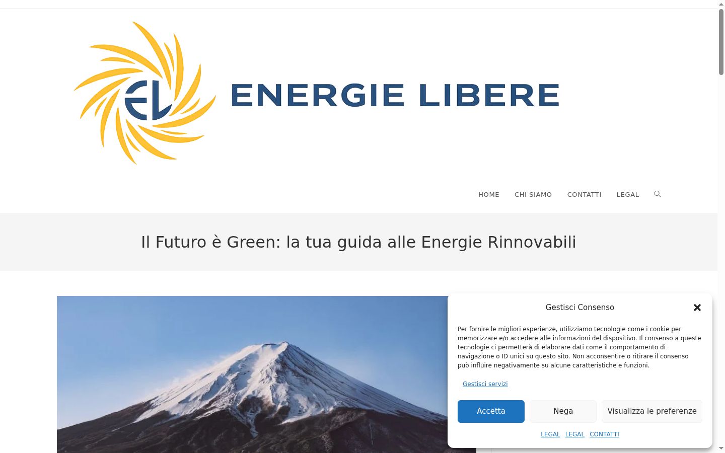 Screenshot des Einwilligungsbanners vor jeglicher Interaktion