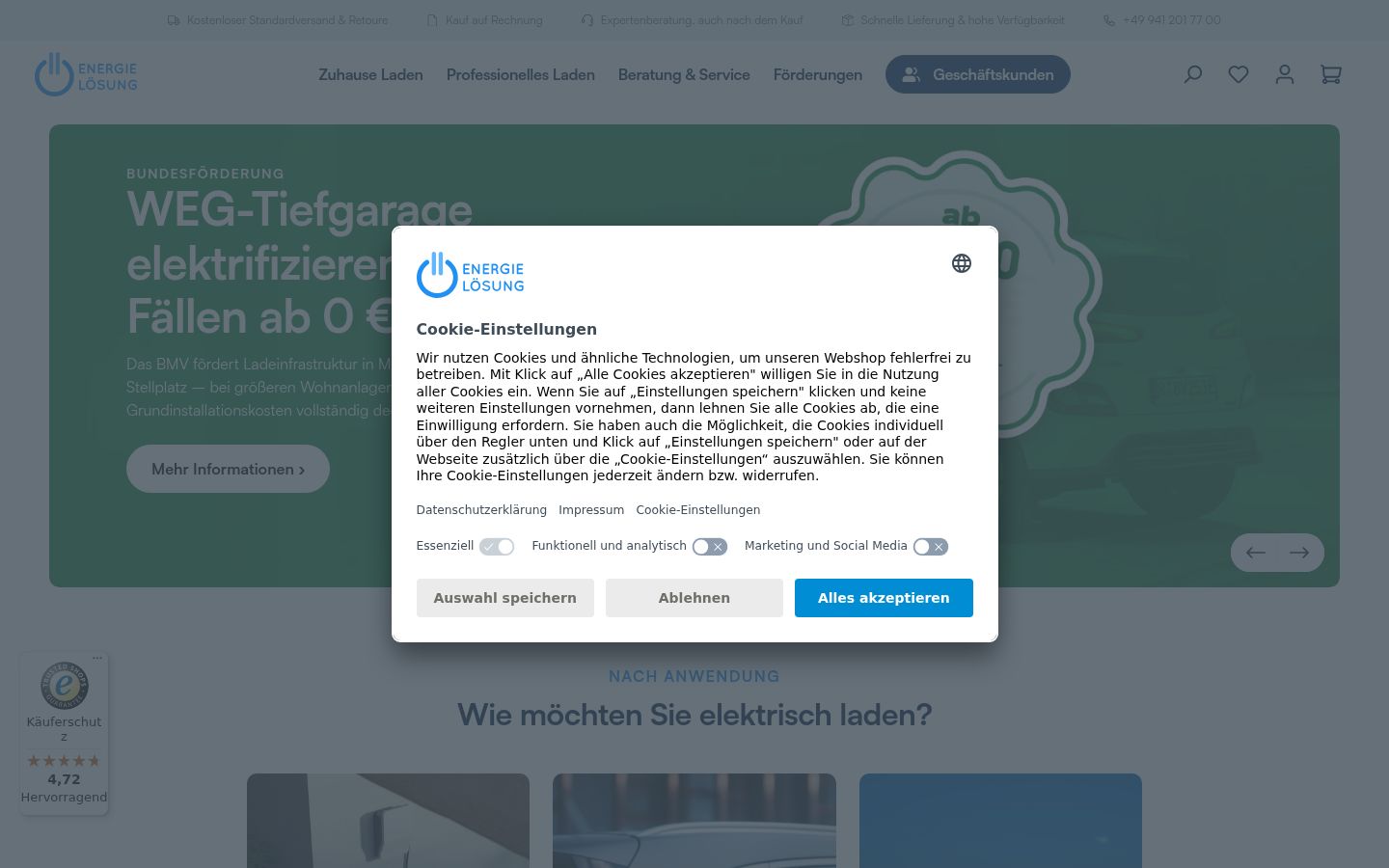 Screenshot tal-banner tal-kunsens muri qabel kwalunkwe interazzjoni