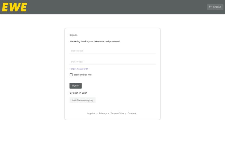 Screenshot of energiemanager-ewe.de