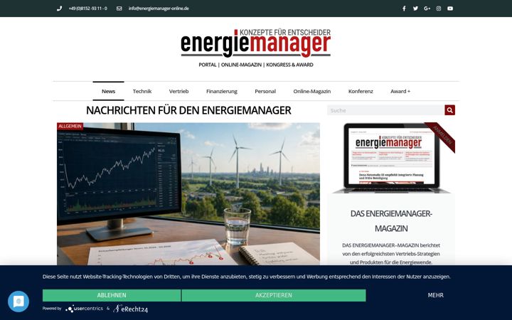 Screenshot of energiemanager-online.de