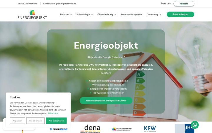Screenshot of energieobjekt.de