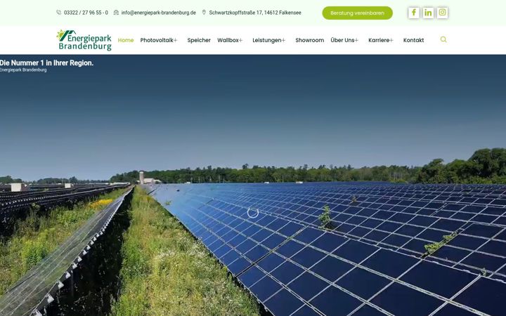 Screenshot di energiepark-brandenburg.de