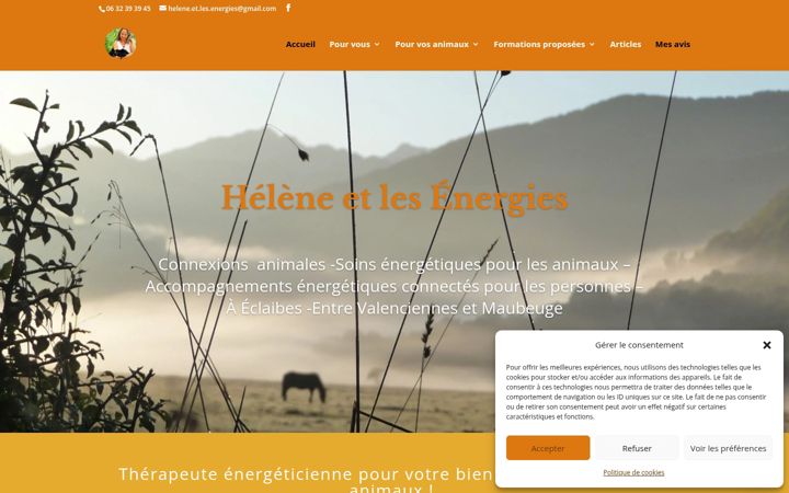 Screenshot of energies-connexions-animales.com