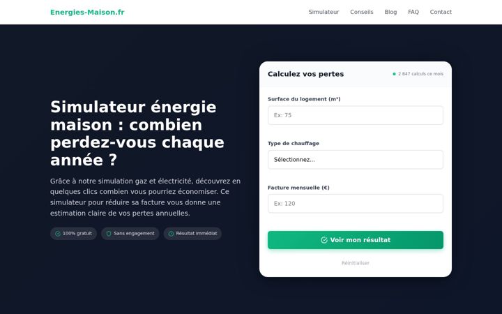 Screenshot von energies-maison.fr