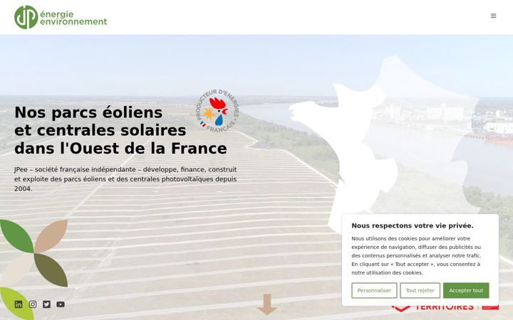 Screenshot of energies-renouvelables-france-ouest.fr