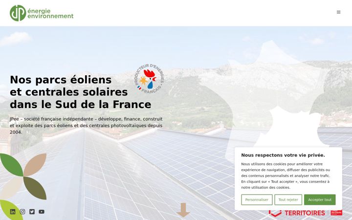 Screenshot of energies-renouvelables-france-sud.fr