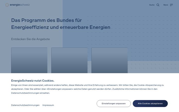 Screenshot of energieschweiz.ch
