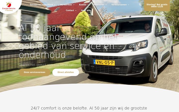 Ekraanipilt saidist energieservice.nl