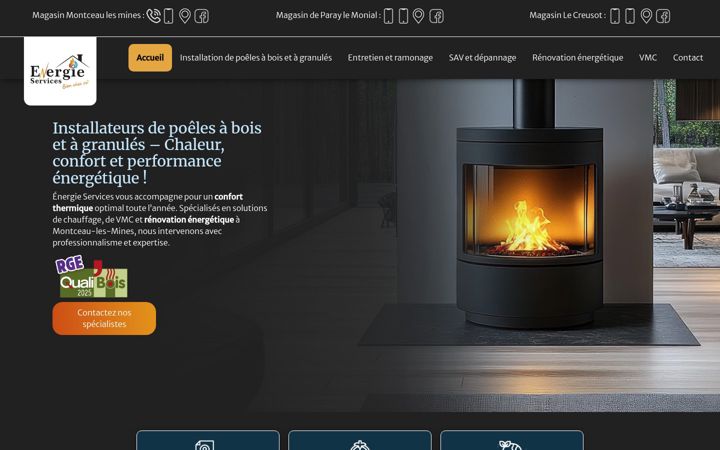 Screenshot of energieservices71.com