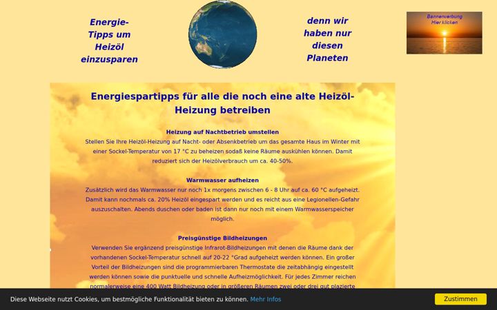 Screenshot of energiesparen-tips.de