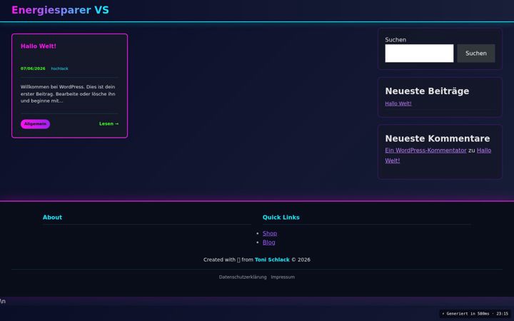 Screenshot of energiesparer-vs.de