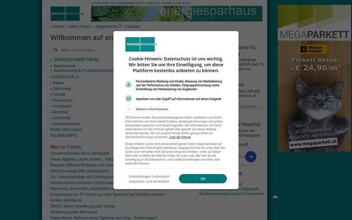 Screenshot of energiesparhaus.at