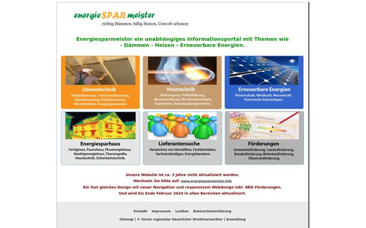 Screenshot of energiesparmeister.at
