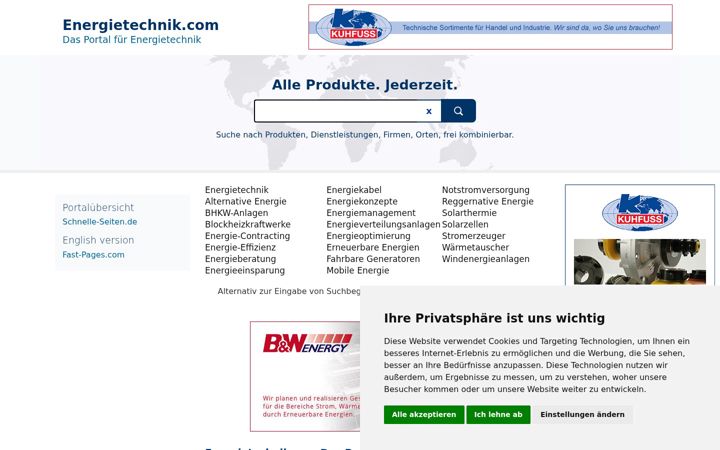 Screenshot of energietechnik.com
