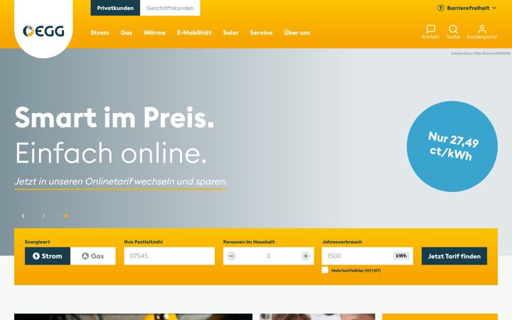 Screenshot of energieversorgung-gera.de