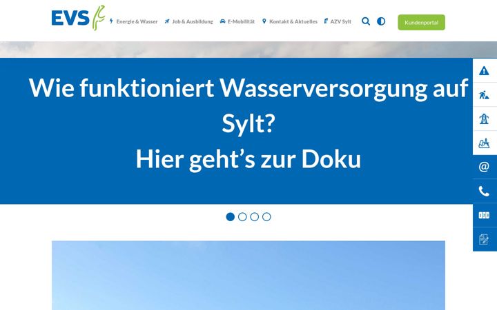 Screenshot of energieversorgung-sylt.de