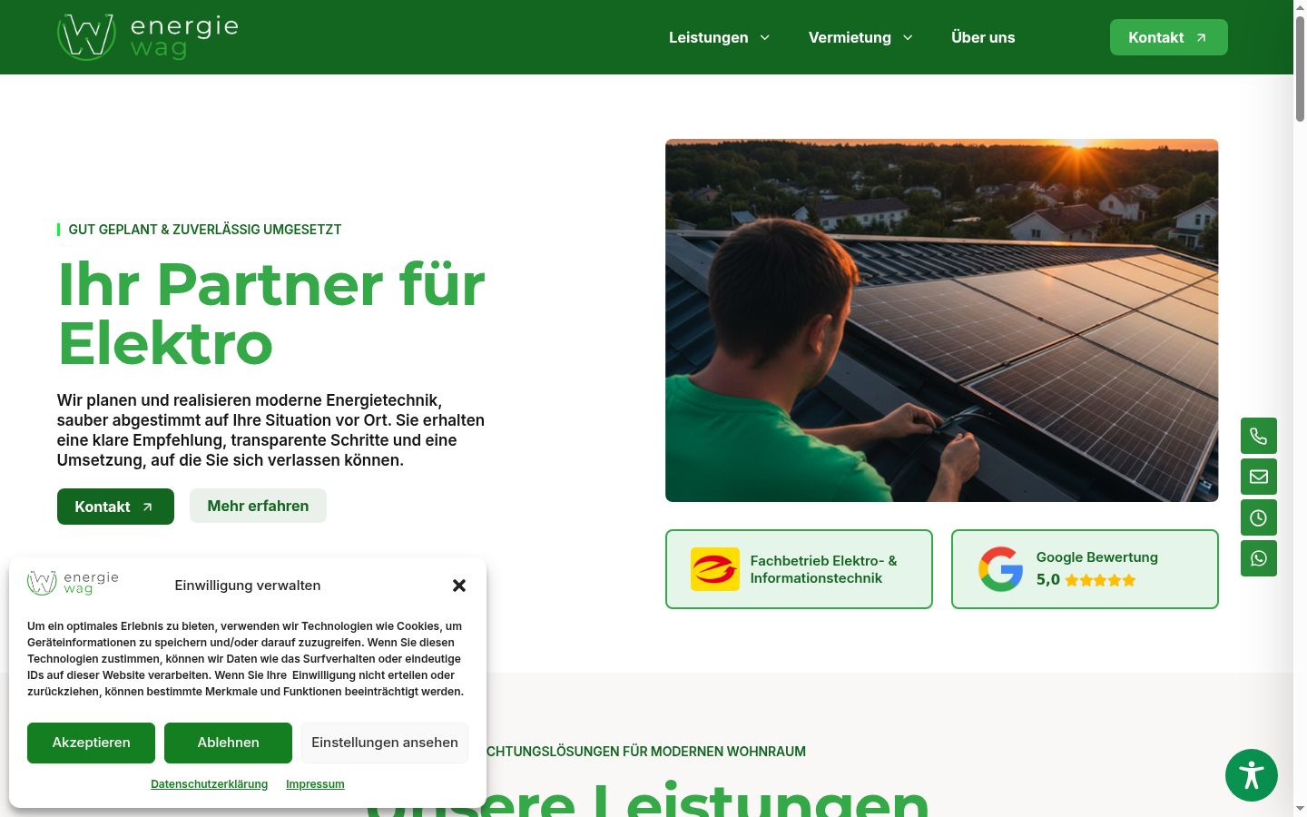 Screenshot tal-banner tal-kunsens muri qabel kwalunkwe interazzjoni