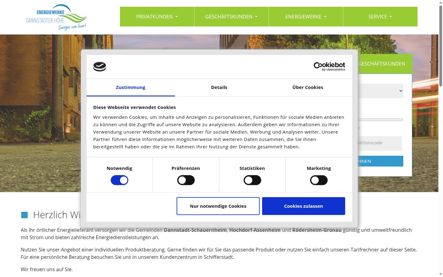 Screenshot tal-banner tal-kunsens muri qabel kwalunkwe interazzjoni