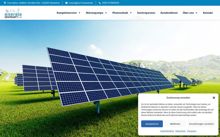 Screenshot of energiezentrum-kassel.de
