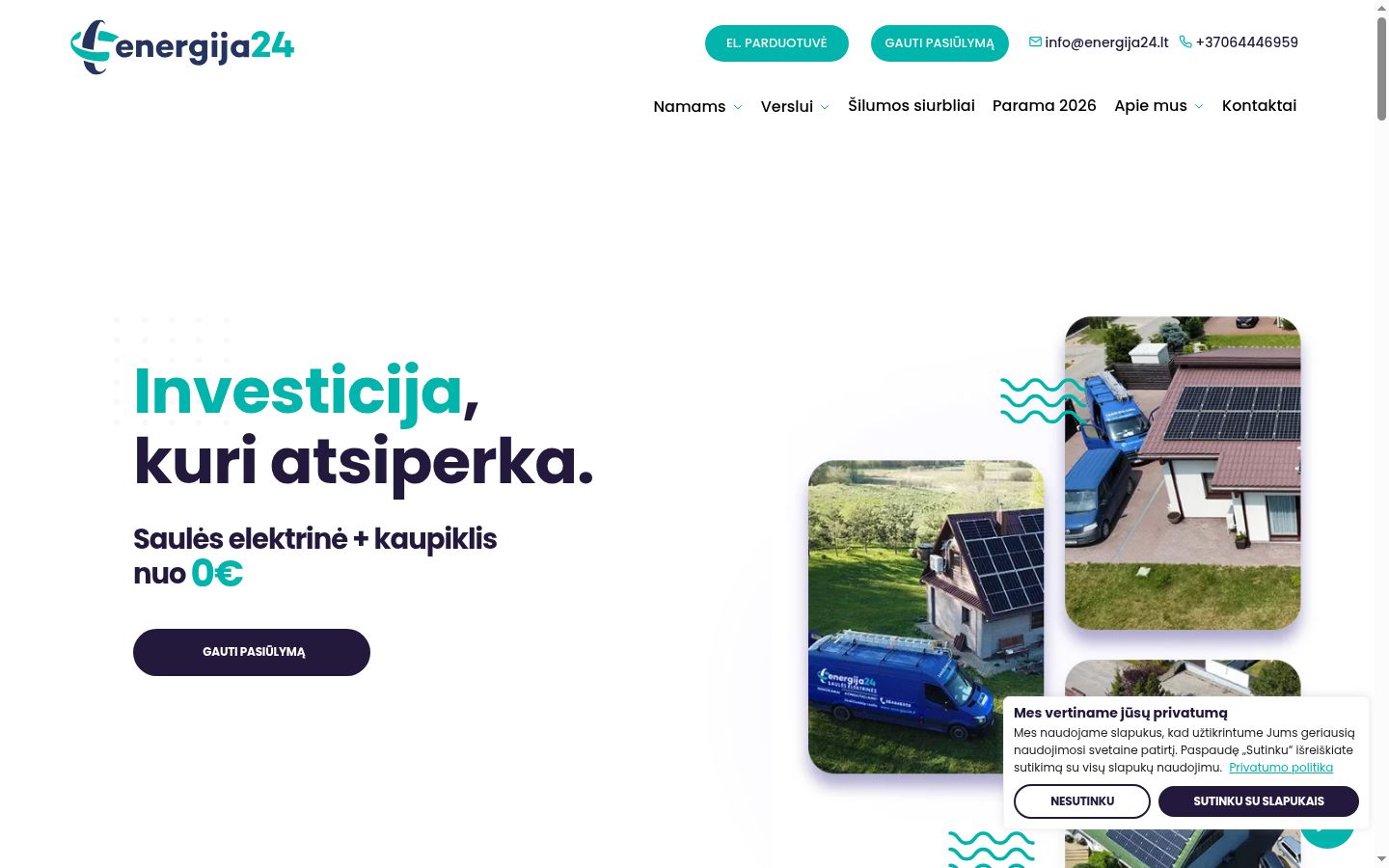 Snímek obrazovky baneru souhlasu zobrazeného před jakoukoli interakcí