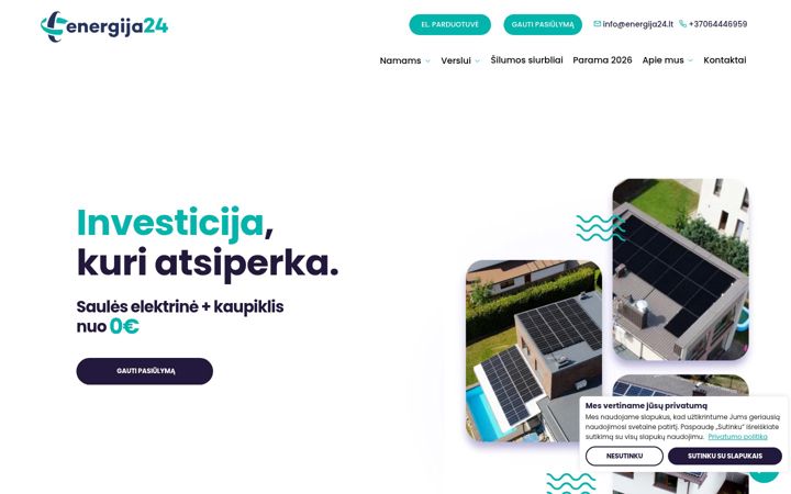 Snímek obrazovky energija24.lt