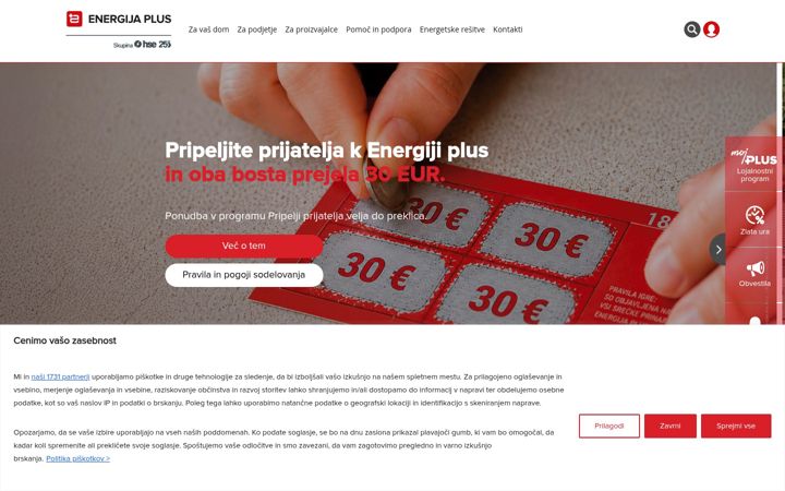 Captura de ecrã de energijaplus.si