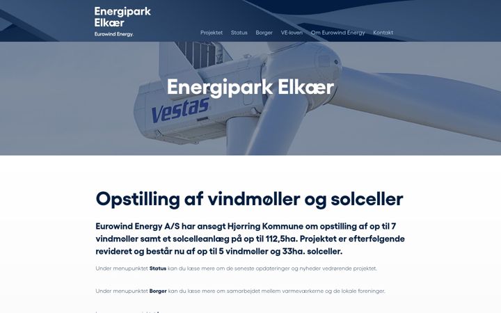 Képernyőkép: energiparkelkaer.dk