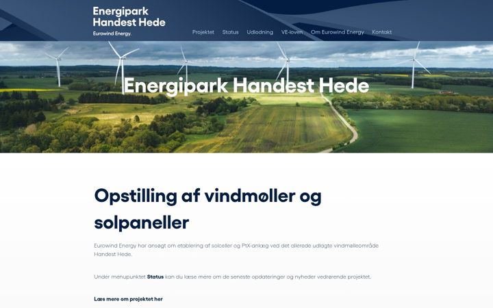 Képernyőkép: energiparkhandesthede.dk