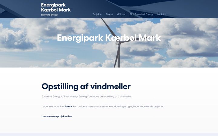 Captura de pantalla de energiparkkaerboelmark.dk