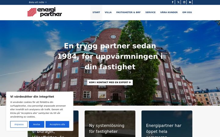 Screenshot von energipartner.se