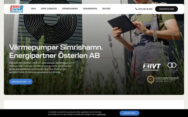 Screenshot von energipartnerosterlen.se