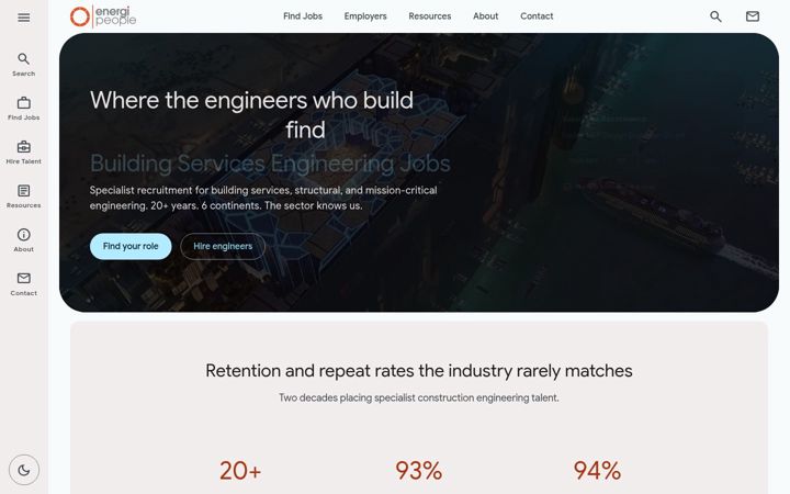 Screenshot of energipeople.com