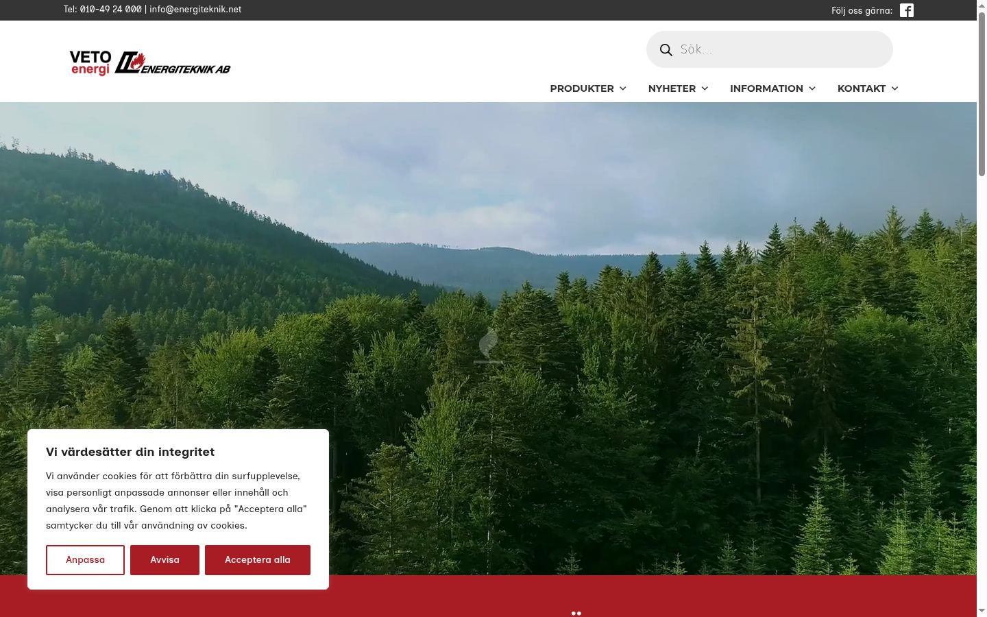 Screenshot del banner di consenso mostrato prima di qualsiasi interazione