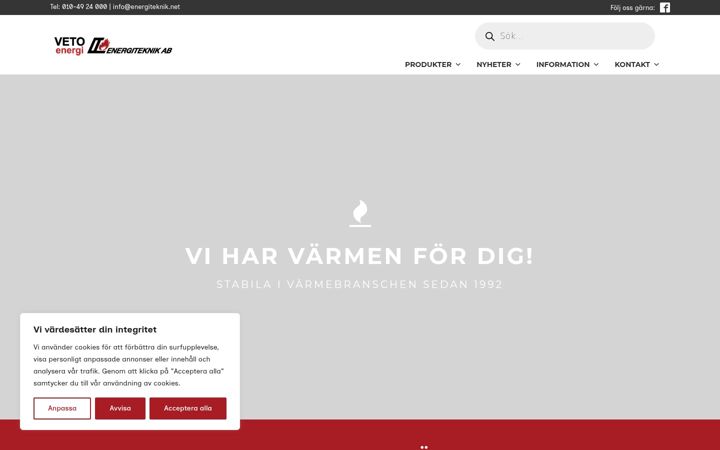 Screenshot ta' energiteknik.net
