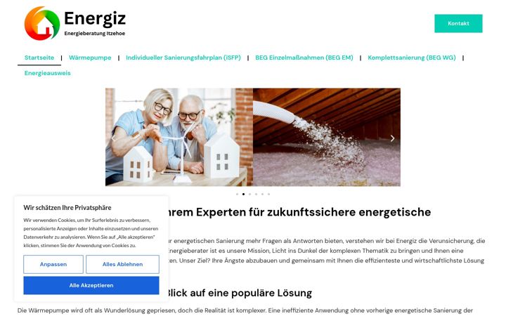 Screenshot of energiz.de