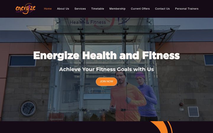 Captura de ecrã de energizegym.org