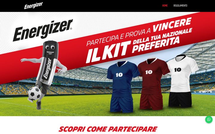 Екранна снимка на energizerpromo.it