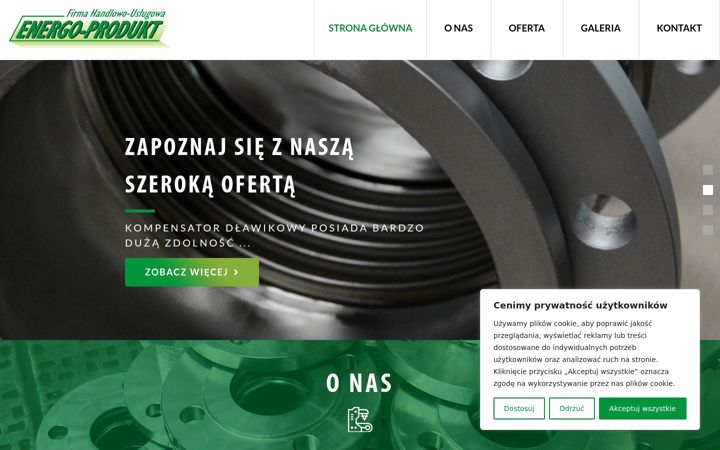 Kuvakaappaus sivustosta energo-produkt.com.pl