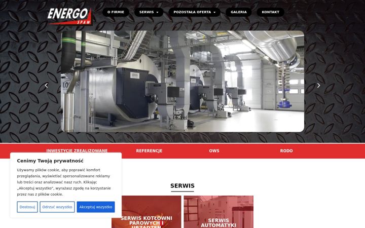 Kuvakaappaus sivustosta energo-spaw.pl